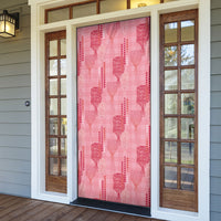 Aloha Hawaii Vintage Kahili Pa'a Lima Door Cover Palaka Print Berry Pink