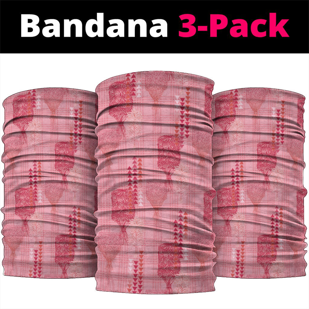 Aloha Hawaii Vintage Kahili Pa'a Lima Neck Gaiter Palaka Print Berry Pink
