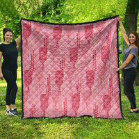 Aloha Hawaii Vintage Kahili Pa'a Lima Quilt Palaka Print Berry Pink