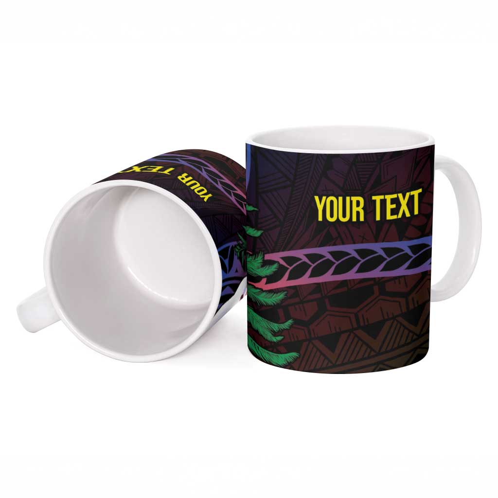New Caledonia Kanaky Personalized Ceramic Mug Kagu Bird Emblem - Polynesian Pride