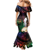 New Caledonia Kanaky Personalized Family Matching Mermaid Dress and Hawaiian Shirt Kagu Bird Emblem LT7 - Polynesian Pride
