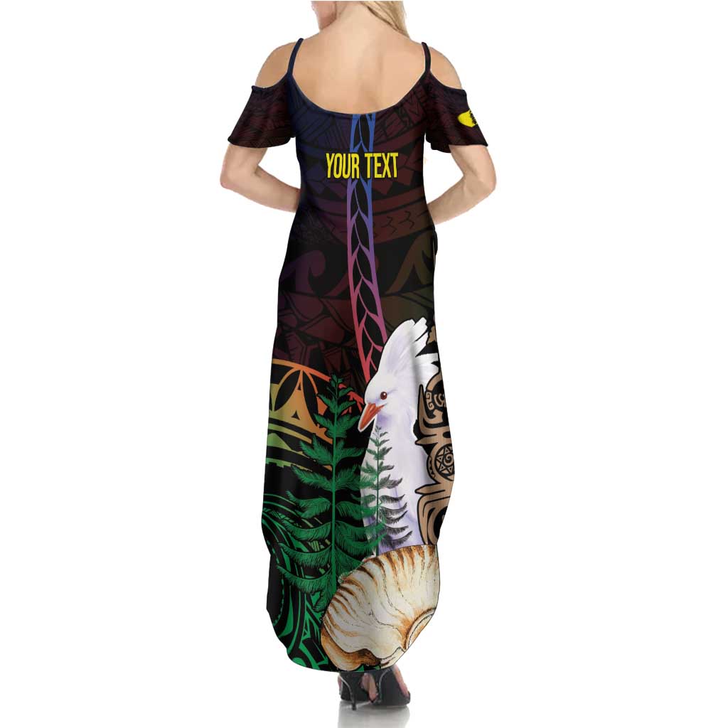 New Caledonia Kanaky Personalized Family Matching Summer Maxi Dress and Hawaiian Shirt Kagu Bird Emblem LT7 - Polynesian Pride