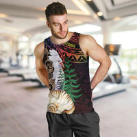 New Caledonia Kanaky Personalized Men Tank Top Kagu Bird Emblem LT7 Black - Polynesian Pride