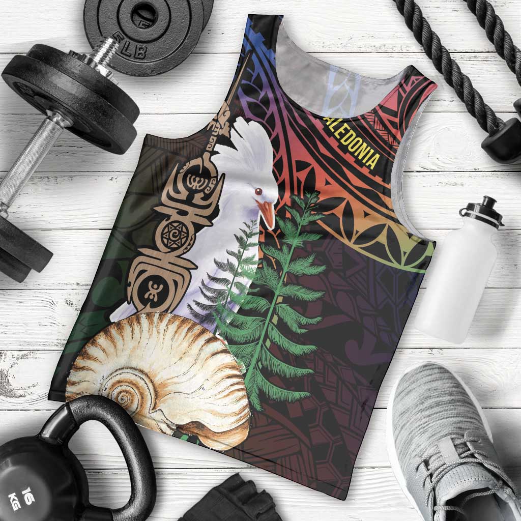 New Caledonia Kanaky Personalized Men Tank Top Kagu Bird Emblem LT7 - Polynesian Pride