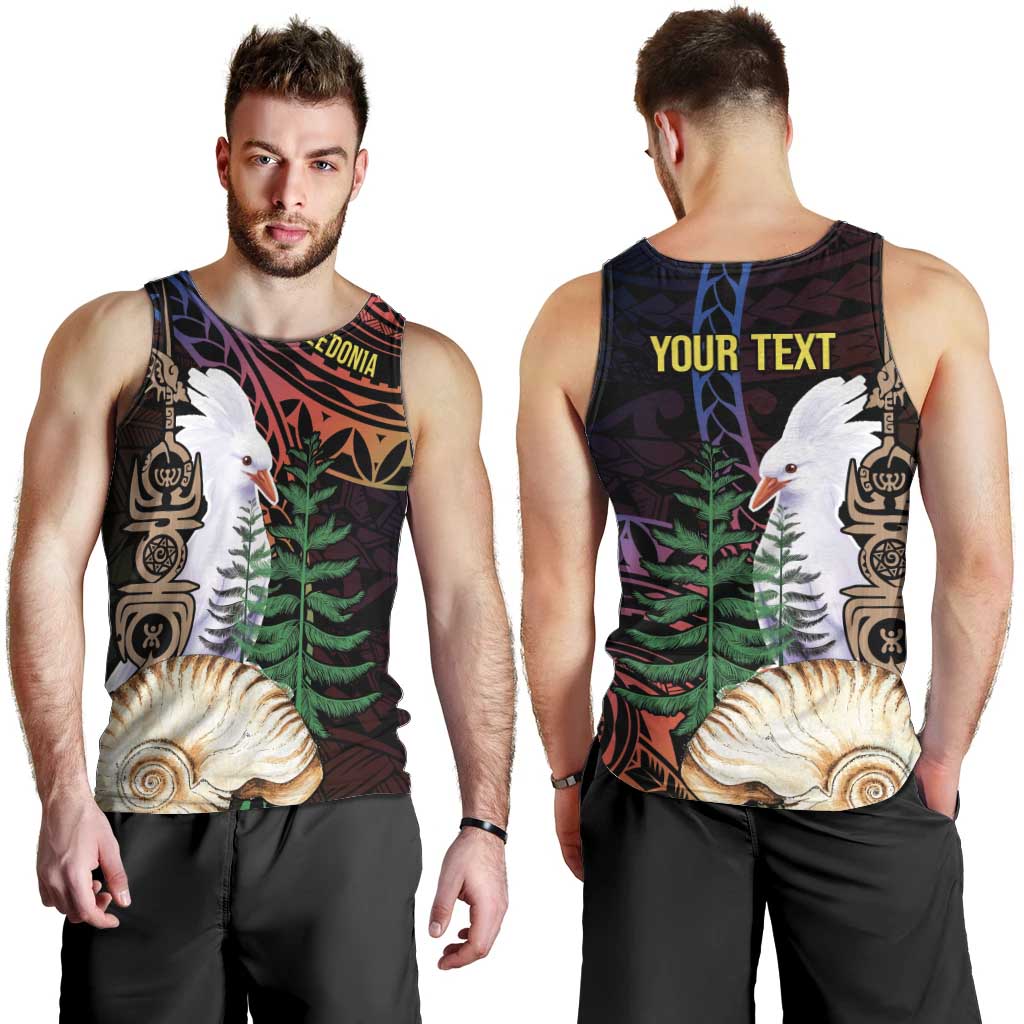 New Caledonia Kanaky Personalized Men Tank Top Kagu Bird Emblem LT7 - Polynesian Pride