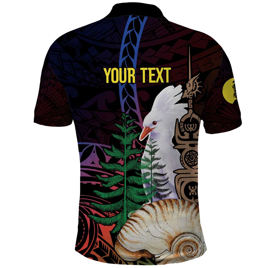 New Caledonia Kanaky Personalized Polo Shirt Kagu Bird Emblem LT7 - Polynesian Pride