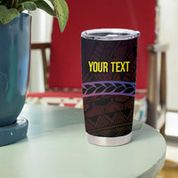 New Caledonia Kanaky Personalized Tumbler Cup Kagu Bird Emblem - Polynesian Pride
