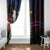 New Caledonia Kanaky Personalized Window Curtain Kagu Bird Emblem - Polynesian Pride