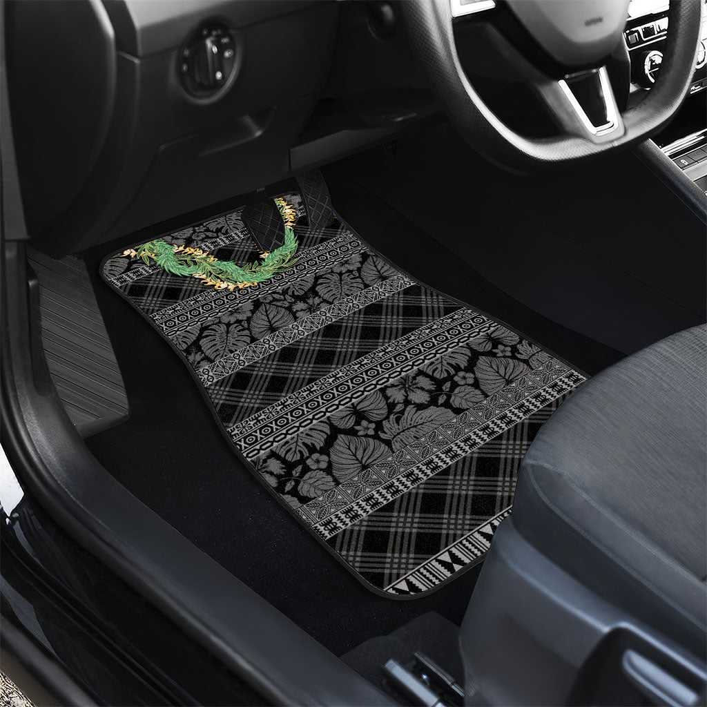 Hawai'i Paniolo Maile Twisted Lei Car Mats Obsidian Black LT7 - Polynesian Pride