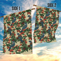 New Zealand Christmas Garden Flag Romantic Tui Birds on Pohutukawa - Ivory LT7 - Polynesian Pride