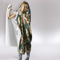 New Zealand Christmas Hooded Blanket Romantic Tui Birds on Pohutukawa - Ivory LT7 - Polynesian Pride