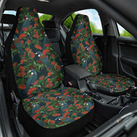 New Zealand Christmas Car Seat Cover Romantic Tui Birds on Pohutukawa - Cobalt LT7 One Size Cobalt - Polynesian Pride