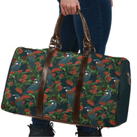 New Zealand Christmas Travel Bag Romantic Tui Birds on Pohutukawa - Cobalt LT7 - Polynesian Pride