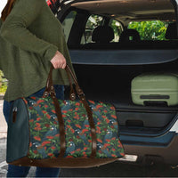 New Zealand Christmas Travel Bag Romantic Tui Birds on Pohutukawa - Cobalt LT7 - Polynesian Pride