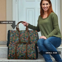 New Zealand Christmas Travel Bag Romantic Tui Birds on Pohutukawa - Cobalt LT7 - Polynesian Pride