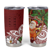 Polynesian Tumbler Cup Tropical Santa - Plumeria Red Vintage LT7 Red - Polynesian Pride
