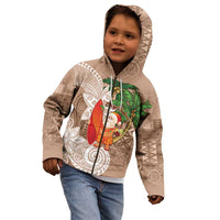 Polynesian Kid Hoodie Tropical Santa - Plumeria Beige Vintage LT7 - Polynesian Pride