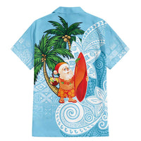 Polynesian Family Matching Mermaid Dress and Hawaiian Shirt Tropical Santa - Plumeria Turquoise Vintage LT7 - Polynesian Pride