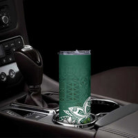 Polynesian Skinny Tumbler Tropical Santa - Plumeria Green Vintage LT7 - Polynesian Pride