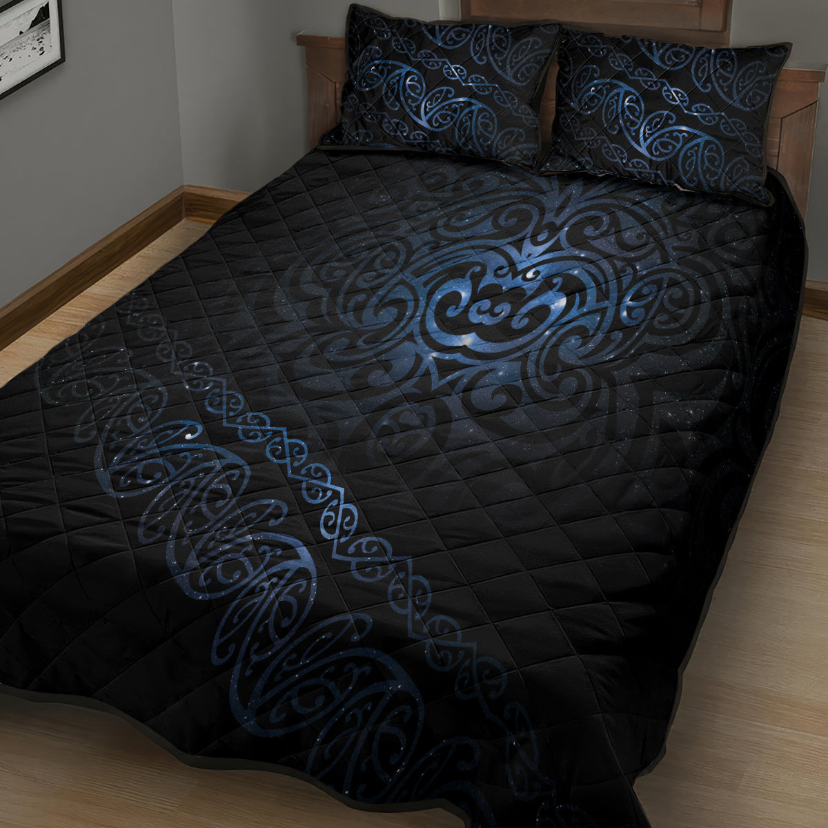 New Zealand Matariki Quilt Bed Set Cosmic Style LT7 - Polynesian Pride