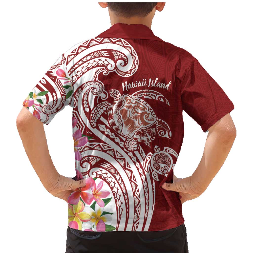 Aloha Hawaii Island Personalized Family Matching Mermaid Dress and Hawaiian Shirt Crimson Dreamy Turtle LT7 - Polynesian Pride