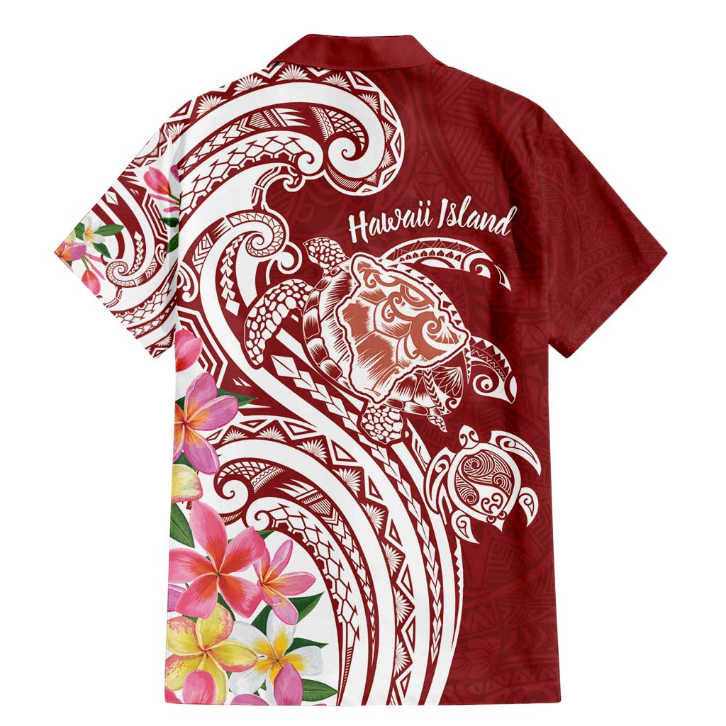 Aloha Hawaii Island Personalized Family Matching Mermaid Dress and Hawaiian Shirt Crimson Dreamy Turtle LT7 - Polynesian Pride