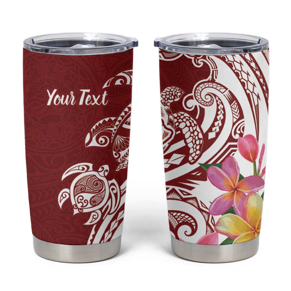 Aloha Hawaii Island Personalized Tumbler Cup Crimson Dreamy Turtle LT7 Red - Polynesian Pride