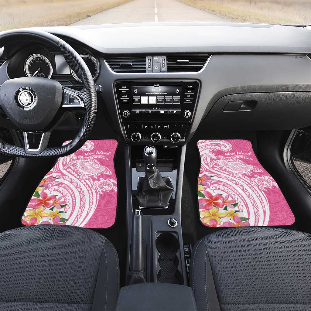 Aloha Maui Island Personalized Car Mats Rose Dreamy Turtle