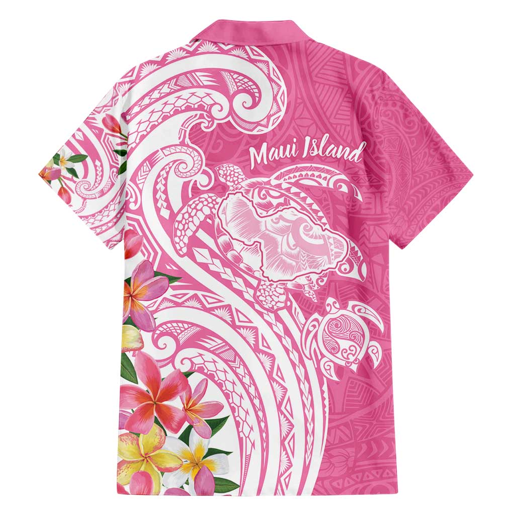 Aloha Maui Island Personalized Family Matching Off Shoulder Maxi Dress and Hawaiian Shirt Rose Dreamy Turtle LT7 - Polynesian Pride