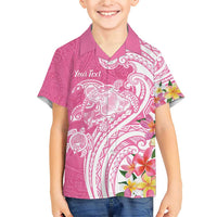 Aloha Maui Island Personalized Family Matching Short Sleeve Bodycon Dress and Hawaiian Shirt Rose Dreamy Turtle LT7 Son's Shirt Rose Pink - Polynesian Pride