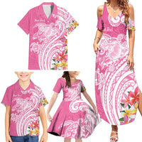 Aloha Maui Island Personalized Family Matching Summer Maxi Dress and Hawaiian Shirt Rose Dreamy Turtle LT7 - Polynesian Pride