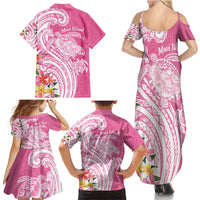 Aloha Maui Island Personalized Family Matching Summer Maxi Dress and Hawaiian Shirt Rose Dreamy Turtle LT7 - Polynesian Pride