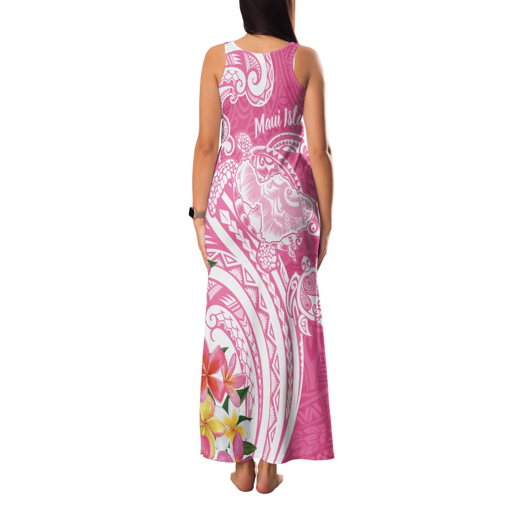 Aloha Maui Island Personalized Family Matching Tank Maxi Dress and Hawaiian Shirt Rose Dreamy Turtle LT7 - Polynesian Pride