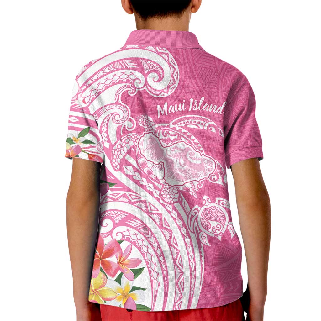 Aloha Maui Island Personalized Kid Polo Shirt Rose Dreamy Turtle LT7 - Polynesian Pride