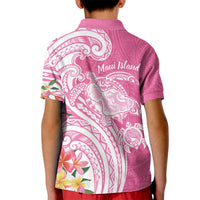 Aloha Maui Island Personalized Kid Polo Shirt Rose Dreamy Turtle LT7 - Polynesian Pride
