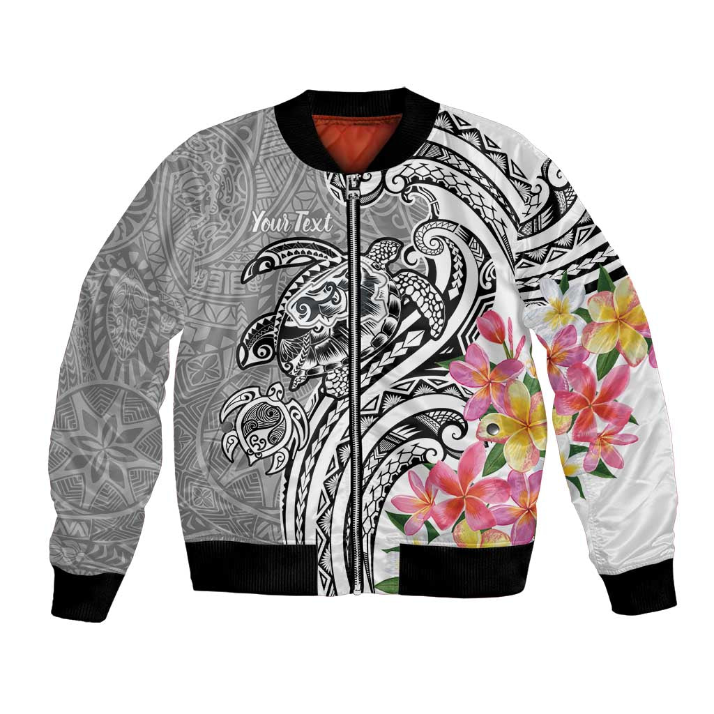 Aloha Kahoolawe Island Personalized Bomber Jacket Ashen Dreamy Turtle LT7 Unisex Grey - Polynesian Pride