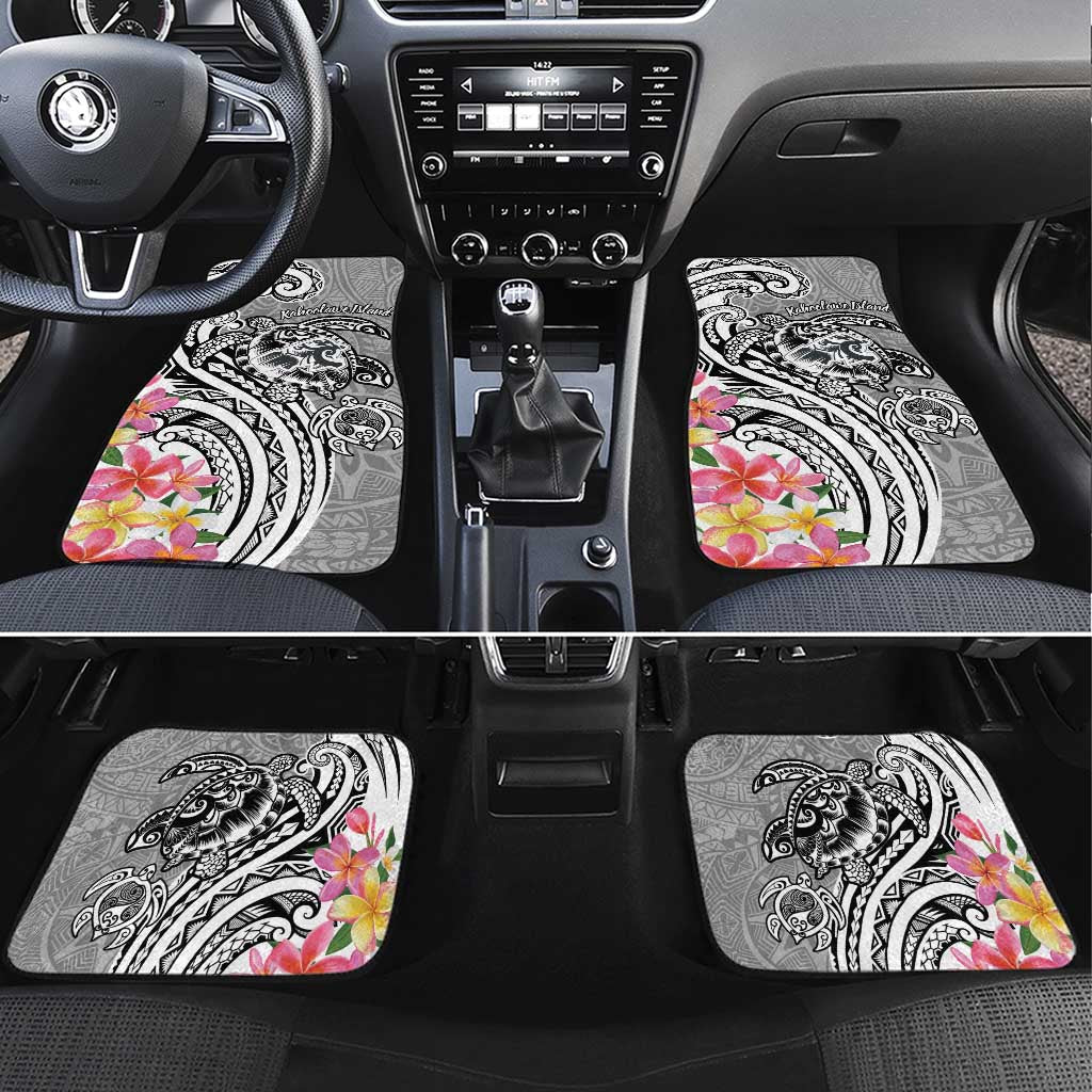 Aloha Kahoolawe Island Personalized Car Mats Ashen Dreamy Turtle LT7 Set 4pcs Grey - Polynesian Pride