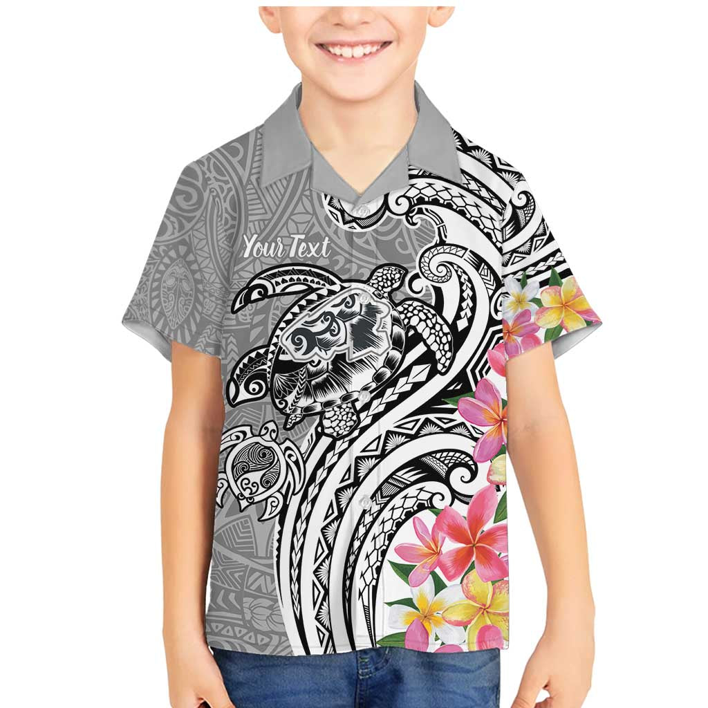 Aloha Kahoolawe Island Personalized Family Matching Mermaid Dress and Hawaiian Shirt Ashen Dreamy Turtle LT7 Son's Shirt Grey - Polynesian Pride