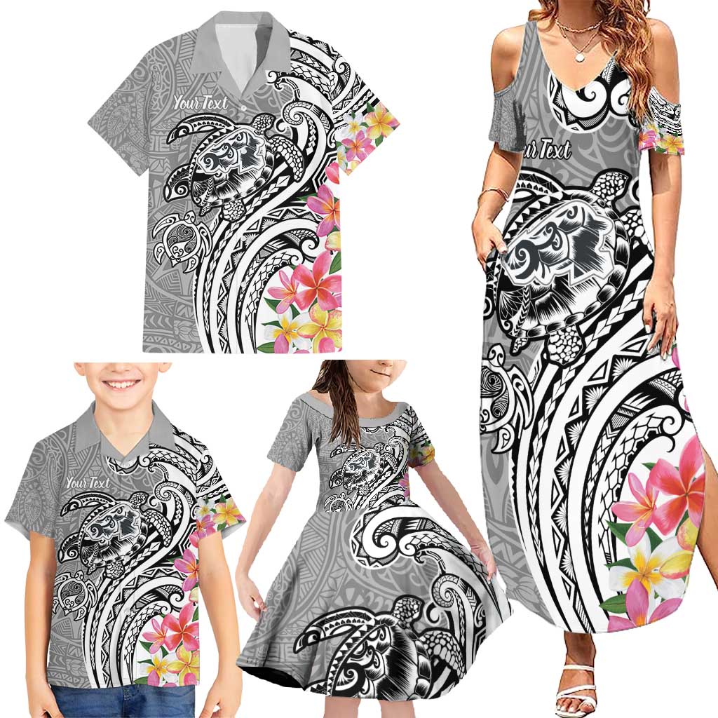 Aloha Kahoolawe Island Personalized Family Matching Summer Maxi Dress and Hawaiian Shirt Ashen Dreamy Turtle LT7 - Polynesian Pride