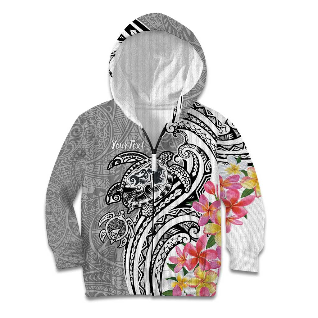 Aloha Kahoolawe Island Personalized Kid Hoodie Ashen Dreamy Turtle LT7 Zip Hoodie Grey - Polynesian Pride