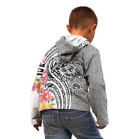 Aloha Kahoolawe Island Personalized Kid Hoodie Ashen Dreamy Turtle LT7 - Polynesian Pride