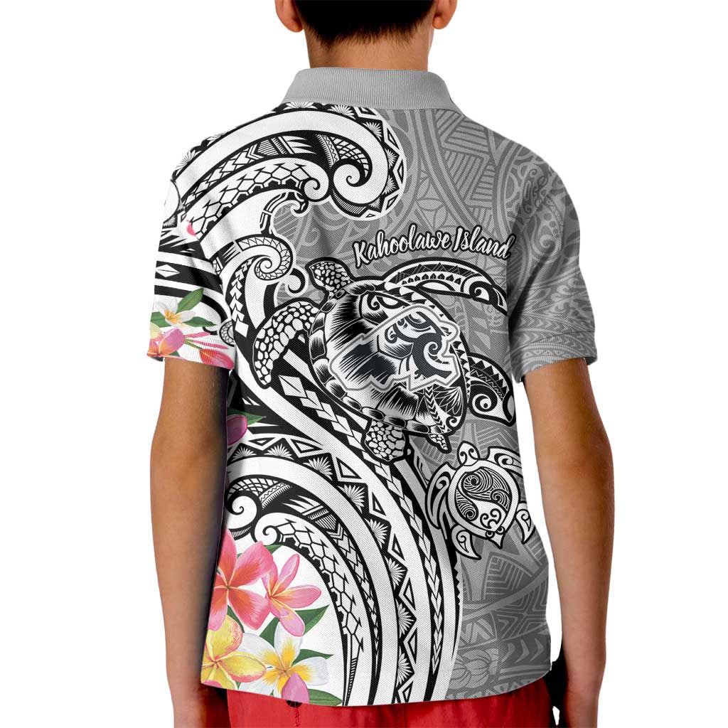 Aloha Kahoolawe Island Personalized Kid Polo Shirt Ashen Dreamy Turtle