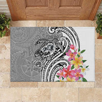 Aloha Kahoolawe Island Personalized Rubber Doormat Ashen Dreamy Turtle