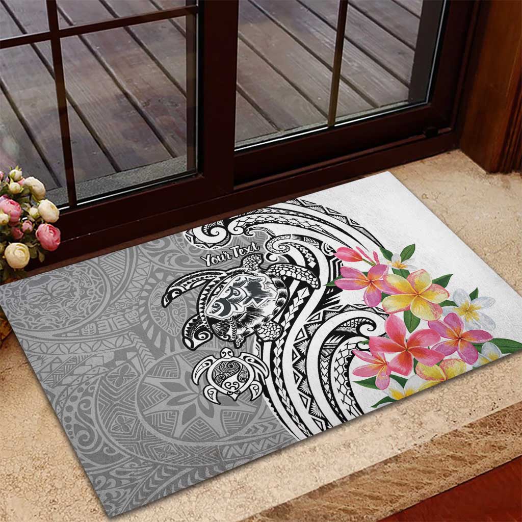 Aloha Kahoolawe Island Personalized Rubber Doormat Ashen Dreamy Turtle