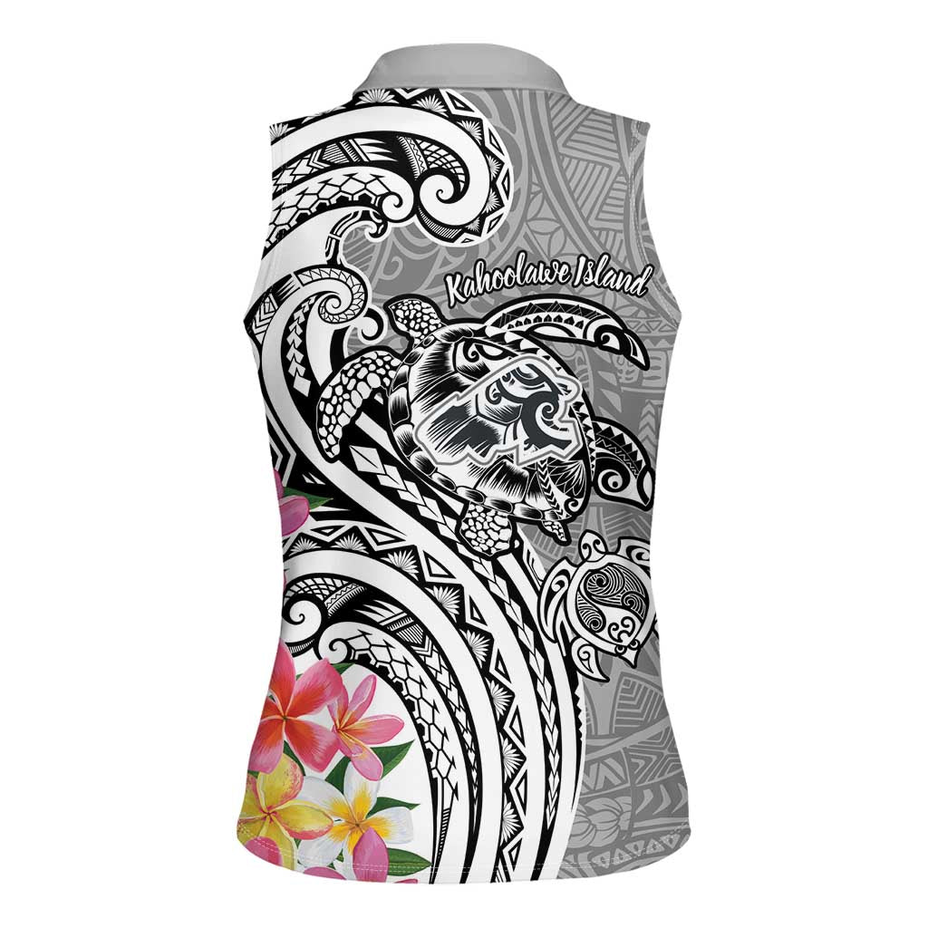Aloha Kahoolawe Island Personalized Women Sleeveless Polo Shirt Ashen Dreamy Turtle