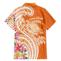 Aloha Lanai Island Personalized Family Matching Mermaid Dress and Hawaiian Shirt Orange Dreamy Turtle LT7 - Polynesian Pride