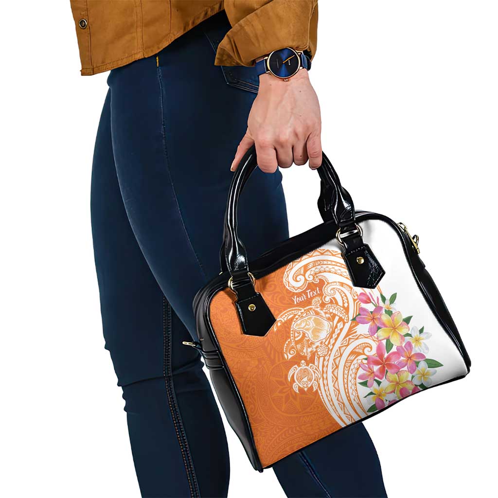 Aloha Lanai Island Personalized Shoulder Handbag Orange Dreamy Turtle