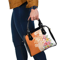 Aloha Lanai Island Personalized Shoulder Handbag Orange Dreamy Turtle