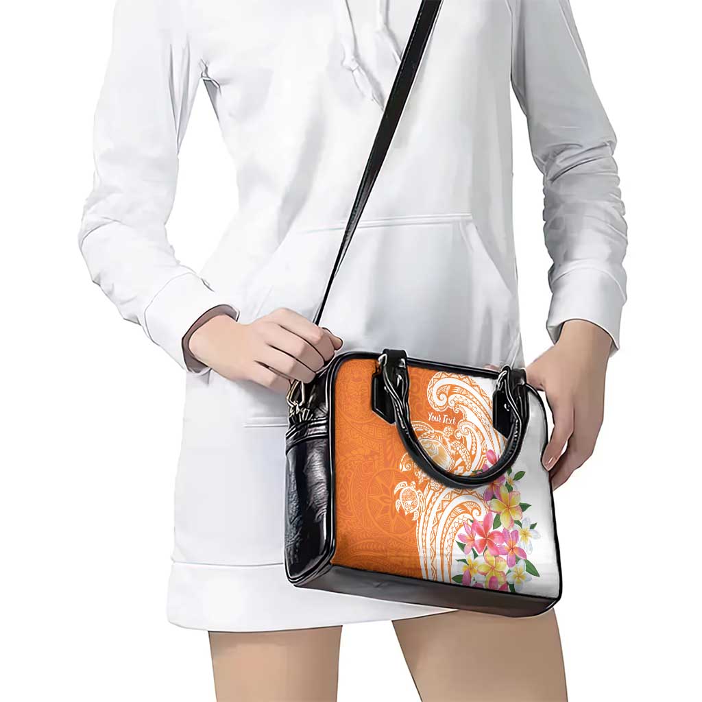 Aloha Lanai Island Personalized Shoulder Handbag Orange Dreamy Turtle