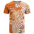 Aloha Lanai Island Personalized T Shirt Orange Dreamy Turtle